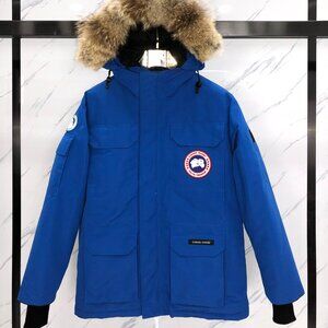 Canada Goose Navy Performance Jacket with Fur Trim